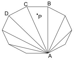 P inside triangle